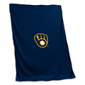 Logo Brands Milwaukee Brewers Sweatshirt Blanket 516-74